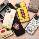 Disney Character Latootoo iPhone 13 Pro Case with Card Storage and Mirror Sheet (Mickey Mouse/Black)